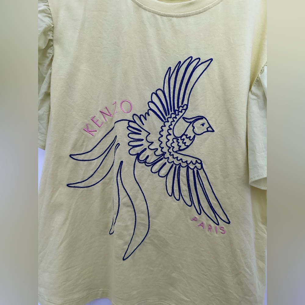 Kenzo Girl yellow T-Shirt size 8. - Picture 3 of 4